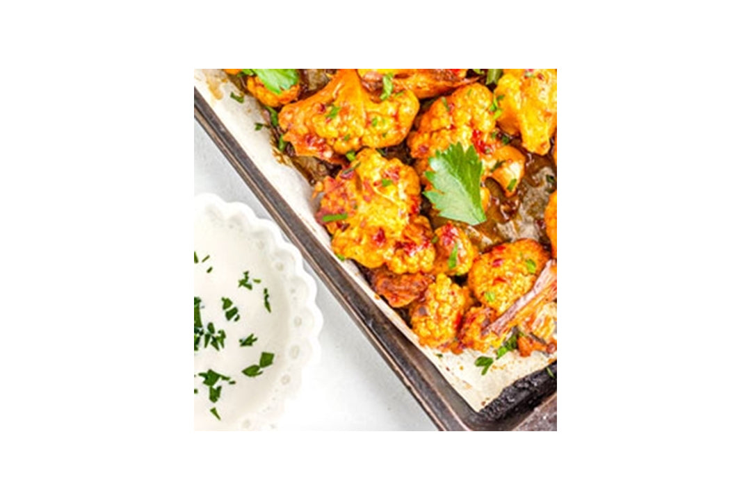 Buffalo Ranch Cauliflower Bites with Terrapin Ridge Farms Buffalo Ranch Squeeze Buffalo Ranch Cauliflower Bites with Terrapin Ridge Farms Buffalo Ranch Squeeze